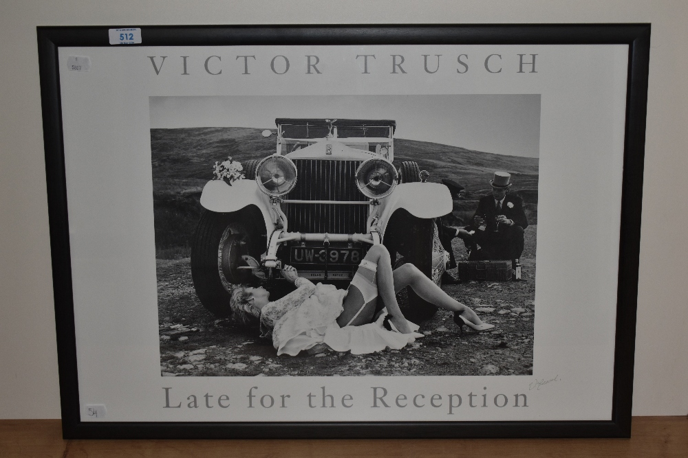 After Victor Trusch (20th Century), photographic print, 'Late for the Reception', signature to the - Image 2 of 4