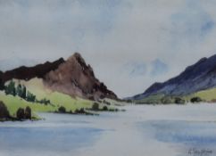 E. Tompkins (20th Century, British), watercolour, Two Lakeland landscapes to include a scene in