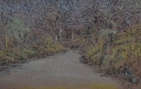 *Local Interest - Tom Dearden (1942-2020, British), mixed media, A Woodland path, an attractive