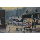 After Tom Brown (1933-2017, British), coloured prints, 'The Rag & Bone Man', 'The Ice Cream