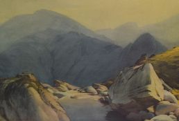 *Local Interest - After William Heaton Cooper (1903-1995, British), coloured print, 'A Langdale