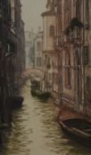 After Ugo Baracco (b.1949, Italian), coloured lithograph, A Venetian canal scene, signed in pencil