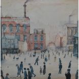 After Laurence Stephen Lowry (1887-1976, British), coloured print, 'Boddington's Mild', framed and