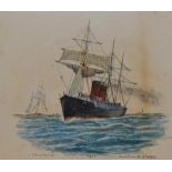 T.S. Littlefield (19th/20th Century), watercolour, Two maritime studies - 'Cunard Line - S.S.