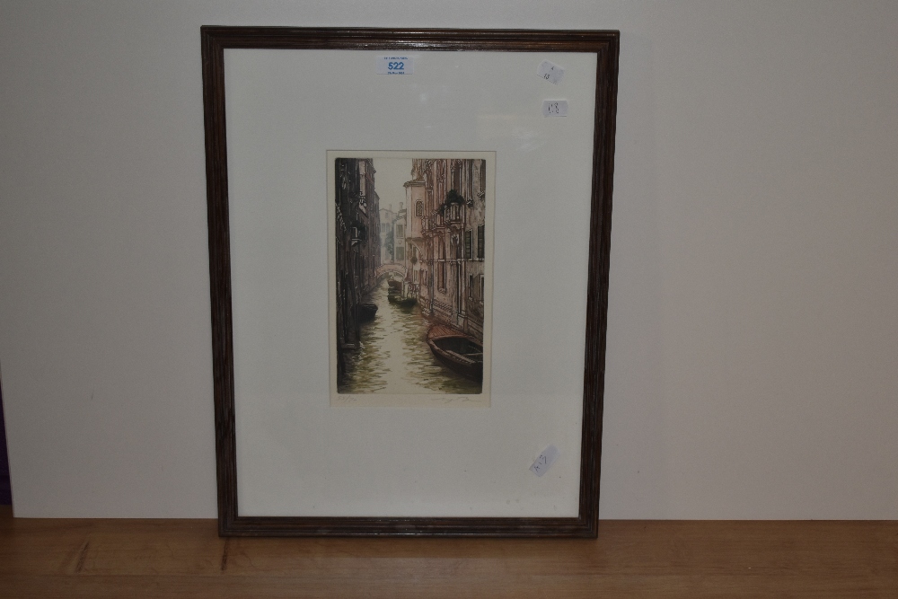 After Ugo Baracco (b.1949, Italian), coloured lithograph, A Venetian canal scene, signed in pencil - Image 2 of 3