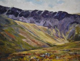 *Local Interest - Jennifer Wheten (1941-2021, British), acrylic on board, 'Cautley Crags, The