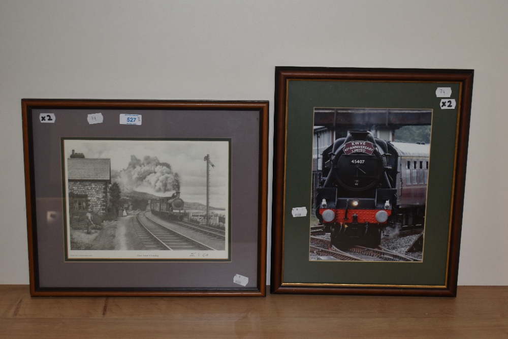 After John S. Gibb (b.1939, British), monochrome print, 'Cart Lane Crossing', of railwayana - Image 2 of 4