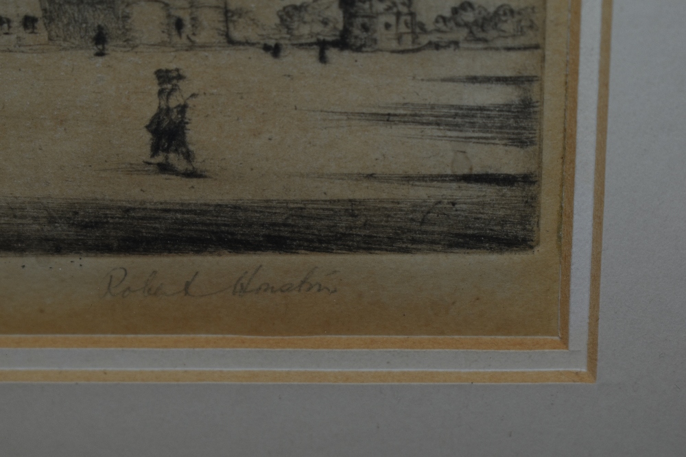 19th/20th Century, etching, Holyrood Palace, Edinburgh, signed indistinctly to the lower right, - Image 3 of 4