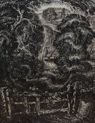 Robin Tanner (1904-1988, British), etching, The Old Road: Elegy for the English Elm I, signed to the