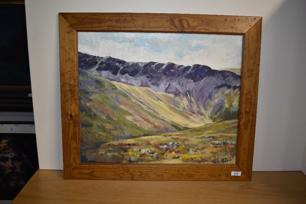 *Local Interest - Jennifer Wheten (1941-2021, British), acrylic on board, 'Cautley Crags, The - Image 2 of 4