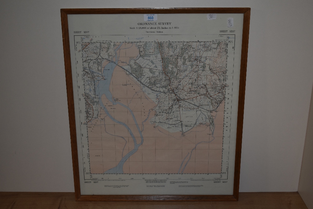 An Ordnance Survey Map, Sheet SD37, illustrating Cartmel Sands and surrounding area, scale 1:25,000, - Image 2 of 3