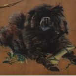 20th Century School, pastel on paper, A Pyrenees Mountain dog, framed, mounted, and under glass,