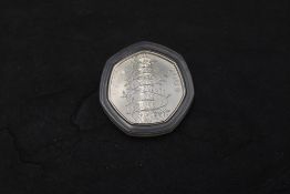 A GB 2019 Kew Gardens 50p Coin, uncirculated in plastic wallet
