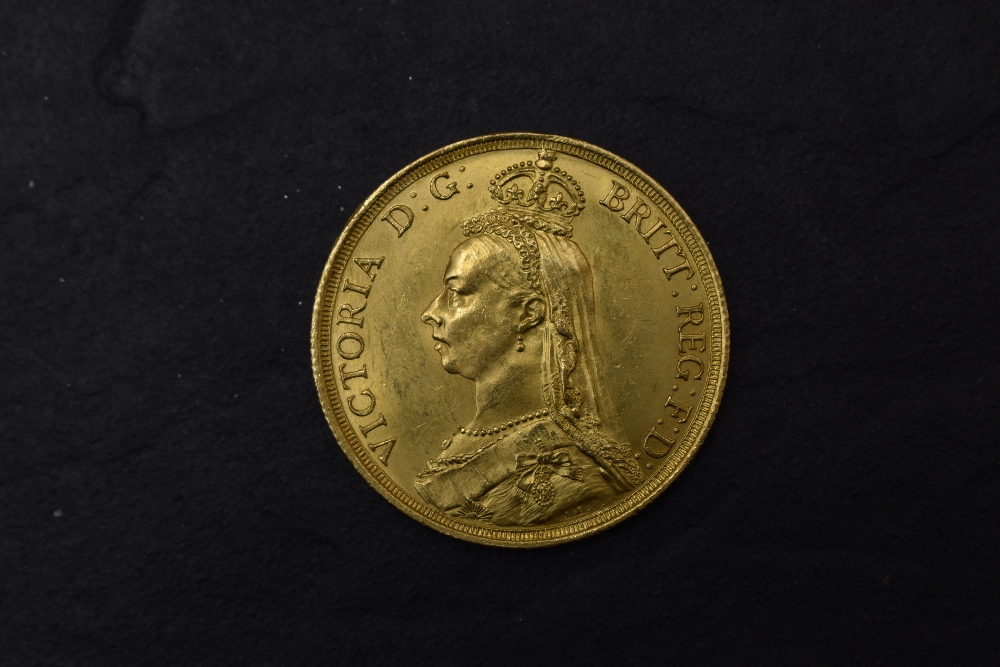 A GB 1887 Gold Two Pound Coin, Royal Mint, Jubilee Head - Image 2 of 2