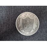 A 1836 William IV Silver Half Crown, in good condition, needs viewing