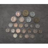 A small collection of Georgian Copper Coins, Farthing to Penny, 24 in total