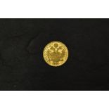 An Austrian 1915 Gold One Ducat Coin, restike, possible proofs, weight 3.5g