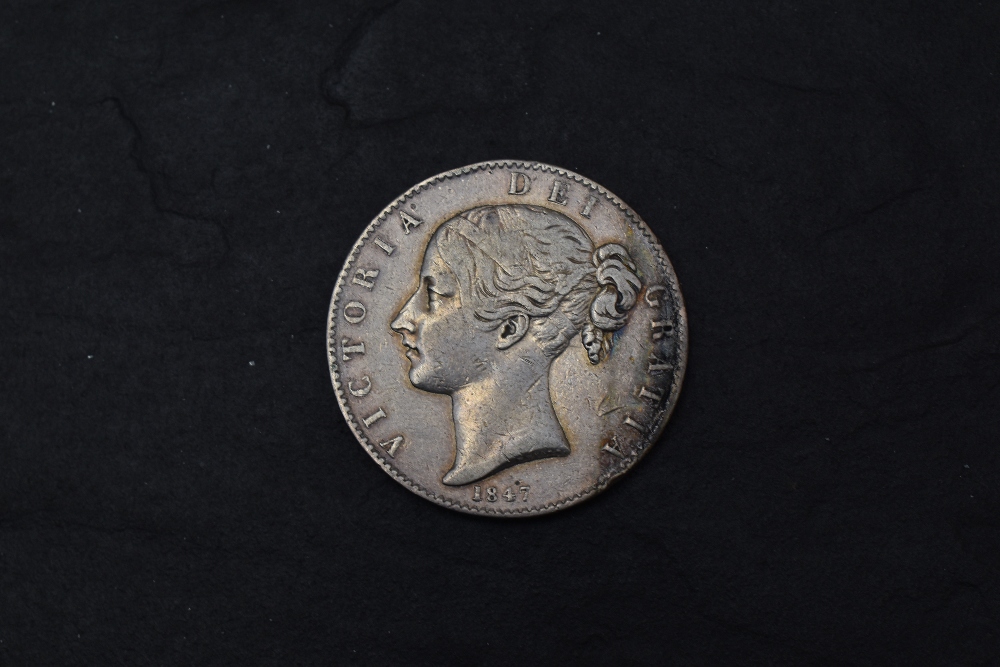 A 1847 Queen Victoria Silver Crown, young head - Image 2 of 2
