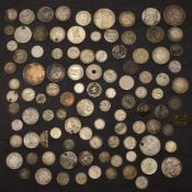 A collection of World Silver Coins, approx 14oz