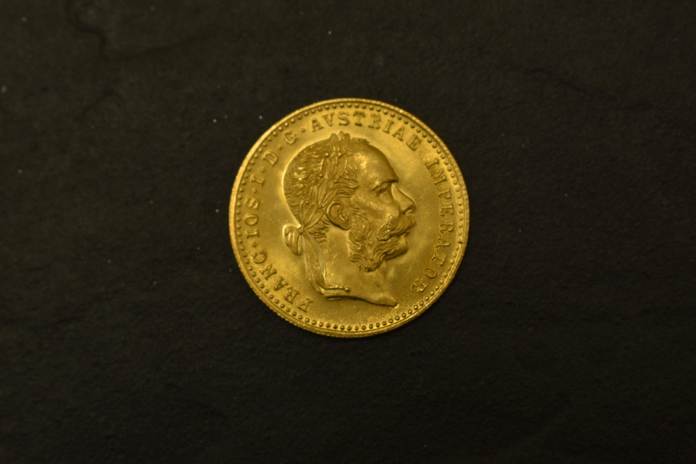 An Austrian 1915 Gold One Ducat Coin, restike, possible proofs, weight 3.5g - Image 2 of 2