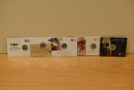 Five Royal Mint Twenty Pound Silver Coins, 2013 Timeless First The George & The Dragon, 2014