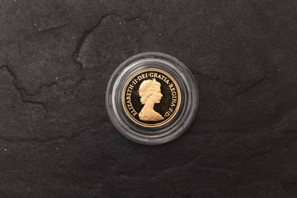 A 1980 Queen Elizabeth Gold Proof Half Sovereign, Old Head, Royal Mint, in case with certificates - Image 2 of 2