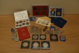 A collection of modern Coins, mainly GB 10 Crowns, 3 Five Pounds, 3 Two Pounds, First Decimal Coin