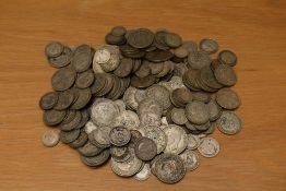 A collection of GB Silver Coin, approx 51 1/2 oz, pre & post 1920, Sixpence to Half Crown