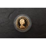 A 1980 Queen Elizabeth II Gold Proof Sovereign, Royal Mint, in case with certificate