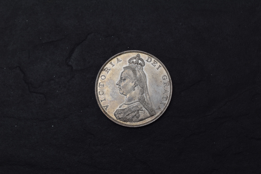 A 1887 Queen Victoria Silver Double Florin, Jubilee Bust, in very good condition, needs viewing - Image 2 of 2