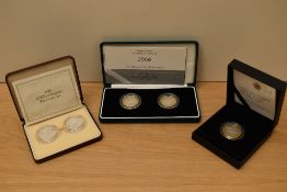 Three Royal Mint Piedfort Silver Proof Coin Sets, 2006 Brunel The Man and his Achievements Two