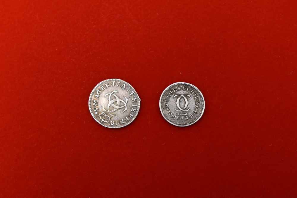 Two Charles II Silver Coins, 1676 Two Pence and 1679 Threepence - Image 2 of 2