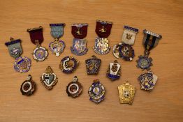 A collection of Silver and Enamelled Masonic Jewels including Royal Masonic Institute for Boys/