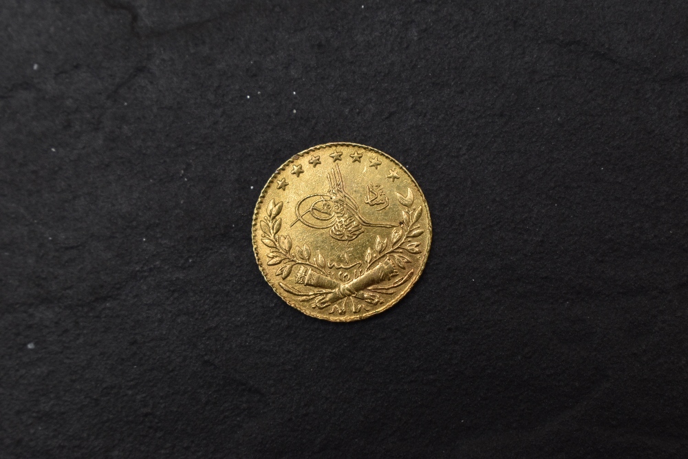 A Turkish Gold 25 Kurush, 19th century, 1.8g, 0.9170 Gold