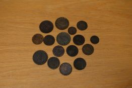A collection of Irish Copper Coins, Farthing, Half Penny and Penny, 18th and 19th century, good