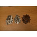 A collection of GB Coins including Silver Six Pences, Shillings and Florins, 11oz of Silver,