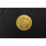 An Austrian 1915 Gold One Ducat Coin, restike, possible proofs, weight 3.5g