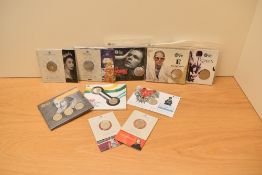 A Collection of Royal Mint Brilliant Uncircultaed Coins, Platinum Jubilee £5, Tudor Beasts £5, David
