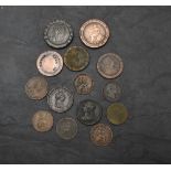 A collection of GB Copper Coins including Half Pennies 1807, 1826, 1831, 1858 x2, 1797 Two Pence