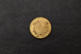 A United States of America Gold 1862 One Dollar, Indian Princess Head (large head), 1.6g