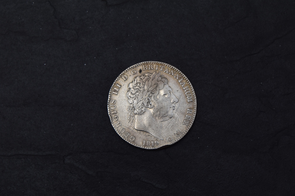 A 1819 George III Silver Crown - Image 2 of 2