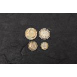 A Queen Victoria 1897 Old Head Maundy Set, Four, Three Two & One Pence, no box