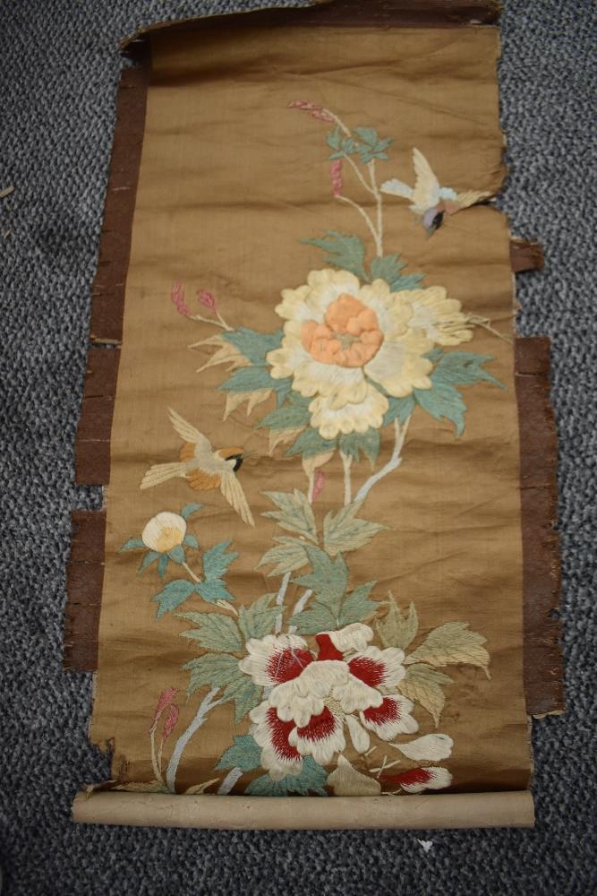 An assortment of items including an Oriental embroidery on silk panel AF, a large Shire Horse - Image 3 of 3