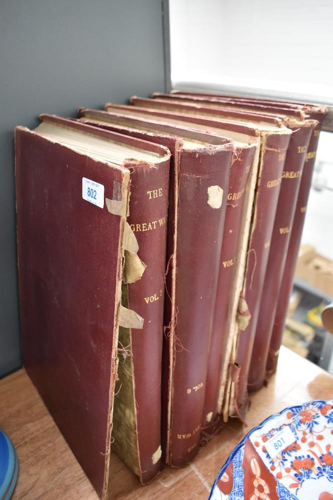 Volumes, 1, 3, 4,6, 9 and 13 of The Great War.