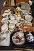 A small selection of crested ware and assorted ceramics etc.