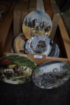 Nine assorted display plates including five by Wedgwood for Danbury Mint, four from 'The Farm