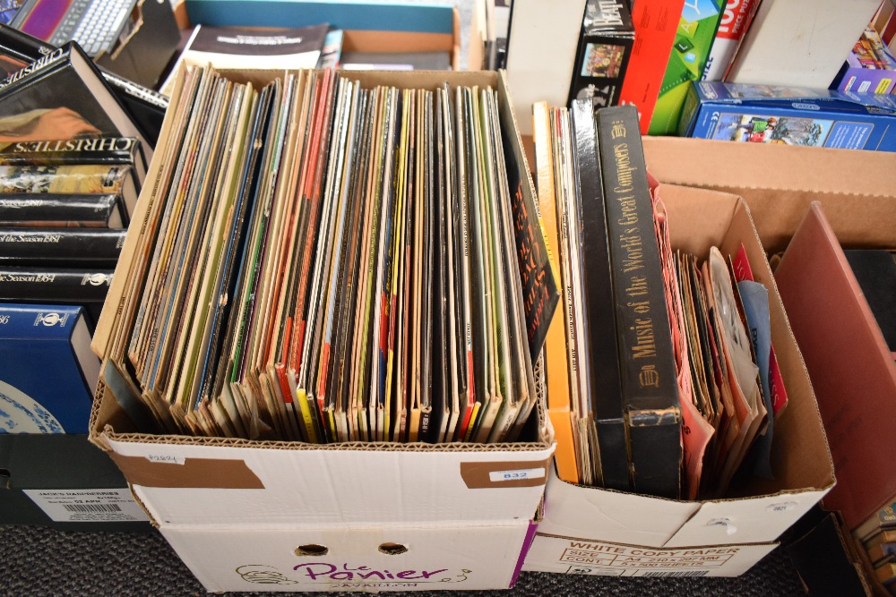 A collection of Vinyl LP records and singles, including Junior records 78's, classical interest