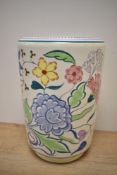 A 1930s Poole pottery vase, with floral design, having impressed and painted marks to the base,
