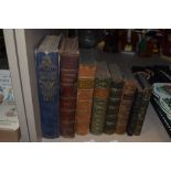Eight antiquarian volumes having various titles including Johnstone's Chemistry of Common Life,
