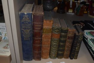 Eight antiquarian volumes having various titles including Johnstone's Chemistry of Common Life,